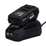 JCB 18V COMBI Battery and Charger Included: The JCB 18V Combi Drill comes with a 2.0Ah lithium-ion battery and a fast charger.