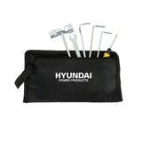 Hyundai HYEA5600X side profile petrol auger with drill bit fitted