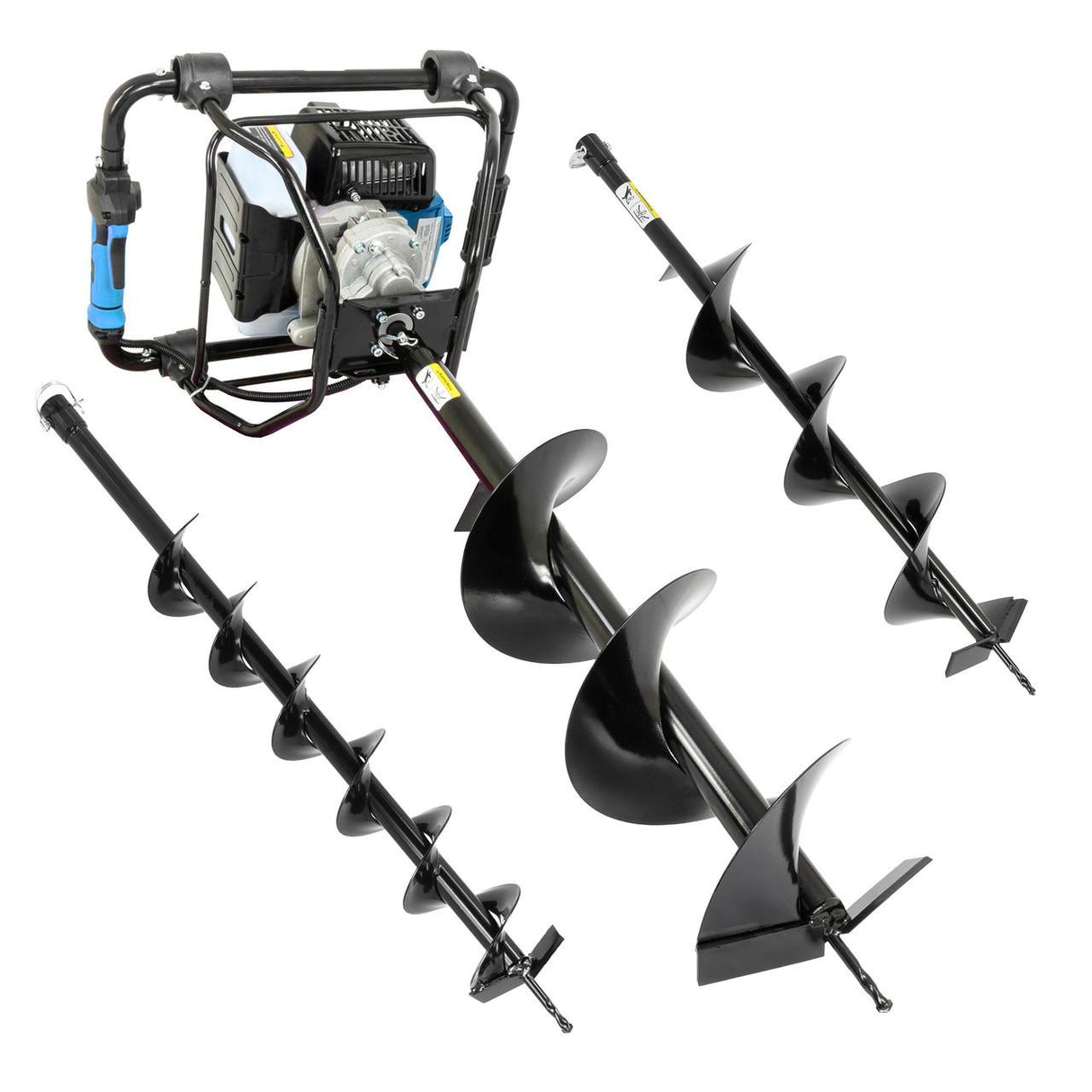 Hyundai petrol post hole borer with 100mm 150mm and 200mm drill bits