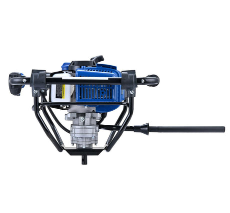 Hyundai petrol earth auger with three interchangeable drill bits