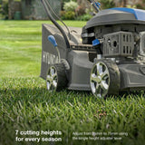 Hyundai HYM16130PX petrol lawn mower with 40L grass collector bag
