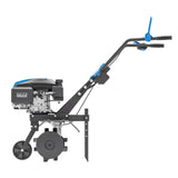 Hyundai HYT175EX garden tiller front view with rotating blades