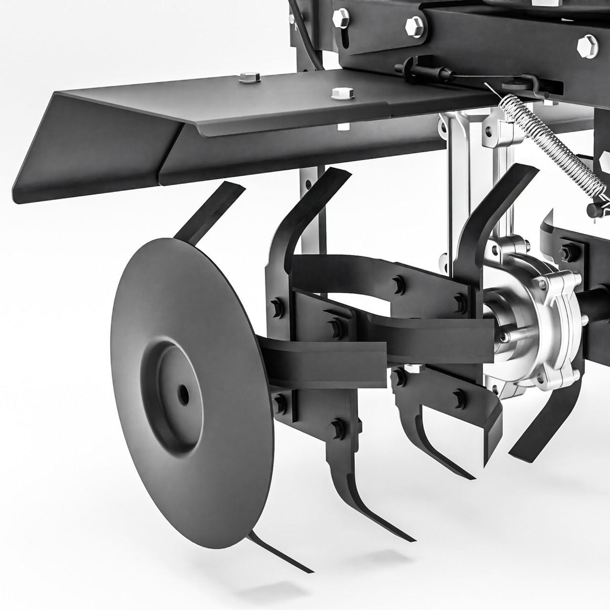 Hyundai 60cm petrol tiller preparing soil for planting
