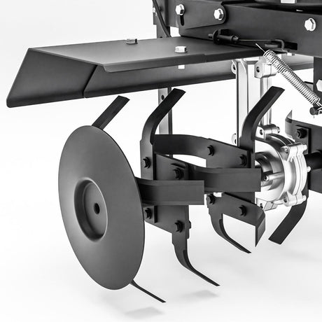 Hyundai 60cm petrol tiller preparing soil for planting