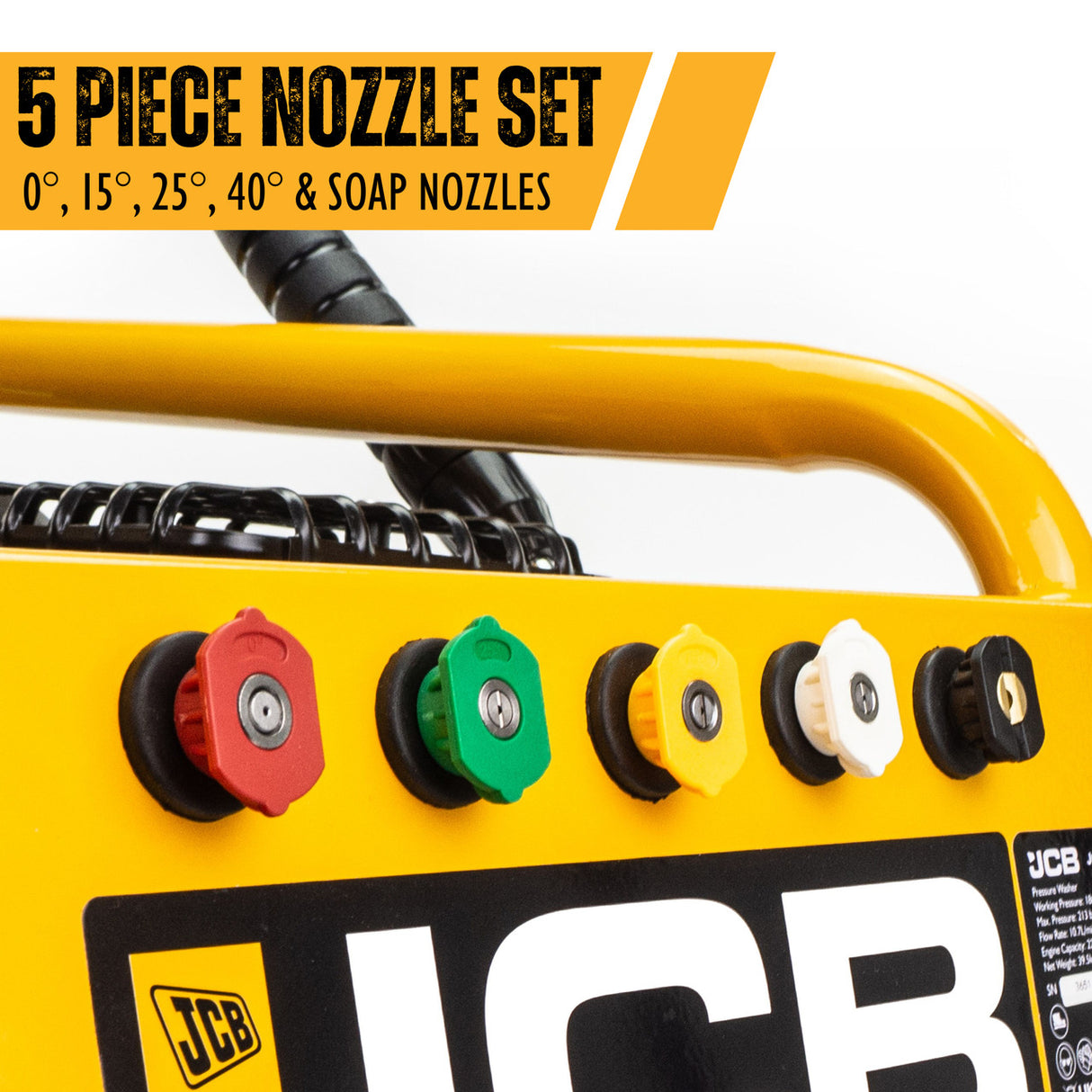 JCB Petrol Pressure Washer 3100psi / 213bar,  Annovi Reverberi Triplex AR Pump, 10.7L/min Flow Rate,  224cc JCB Engine | JCB-PW7532P