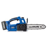 Hyundai 10'' 25cm Cordless Chainsaw Brushless 20V Li-Ion 4Ah Battery & Folding Trolley on Wheels, Garden Trolley 100kg | HY2190+GTW220