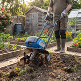Hyundai 36cm / 14" 40V (20Vx2) Brushless Cordless Tiller, 4 Blades, 205mm Depth | HY40CT36