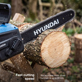 Hyundai 14" / 350mm 40V, (2x20V), 4Ah Brushless Cordless Chainsaw, Auto-Oiling, Anti-Kickback | HY40CCS350