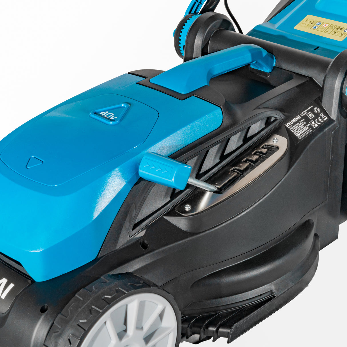 Hyundai 38cm / 15" 40V (2x20V) Brushless Cordless Lawnmower,  36L Bag | HY40CLM38