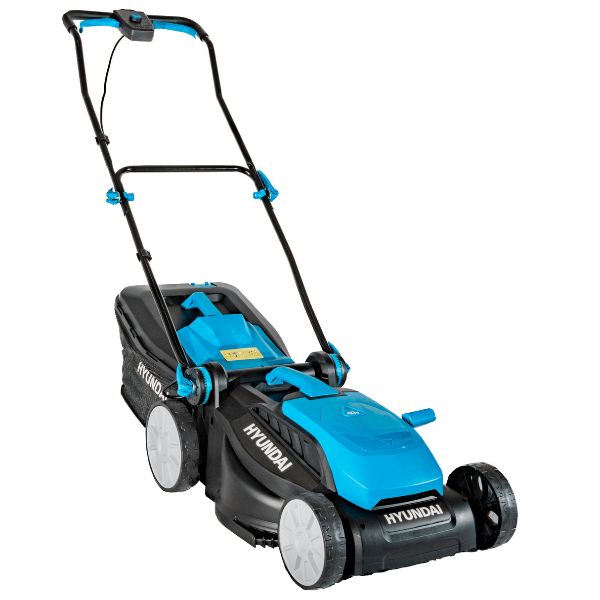 Hyundai 38cm / 15" 40V (2x20V) Brushless Cordless Lawnmower,  36L Bag | HY40CLM38