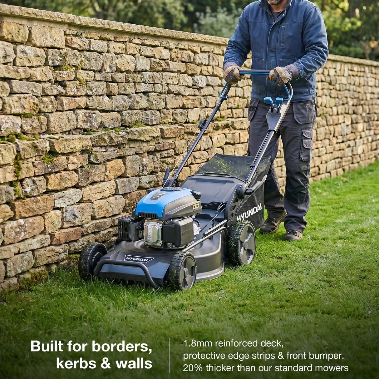 Hyundai 21" / 53cm Self-Propelled PRO Petrol Lawnmower, Pro-series Build, 196cc Engine | HYM530SPPRO