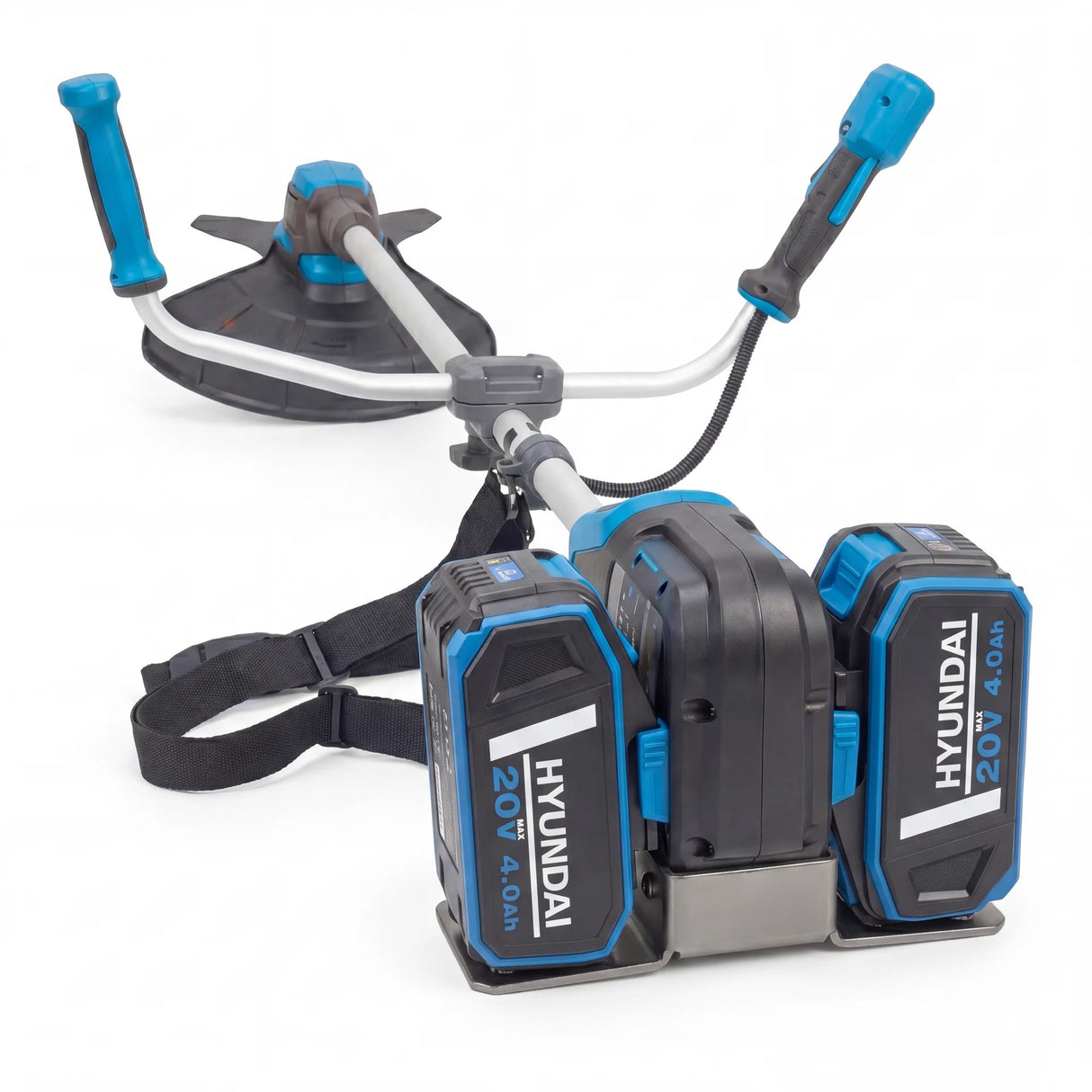 Hyundai 2x20V Brushless 2-in-1 Brush Cutter & String Trimmer, Straight Split Shaft, 3-Speed | HY40CGB26