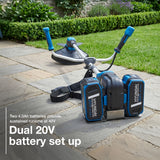 Hyundai 2x20V Brushless 2-in-1 Brush Cutter & String Trimmer, Straight Split Shaft, 3-Speed | HY40CGB26