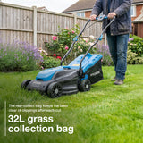 Hyundai 33cm / 13" 20V Brushless Cordless Lawnmower, 32L Collection Bag | HY20CLM33