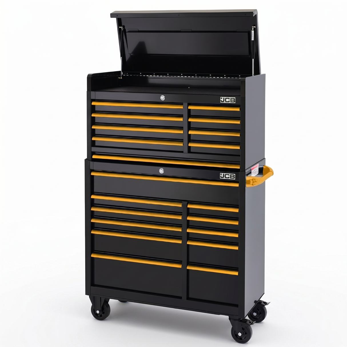 JCB Classic Design 42’’ Roller Cabinet and Top Tool Chest Stack | JCBSTACK