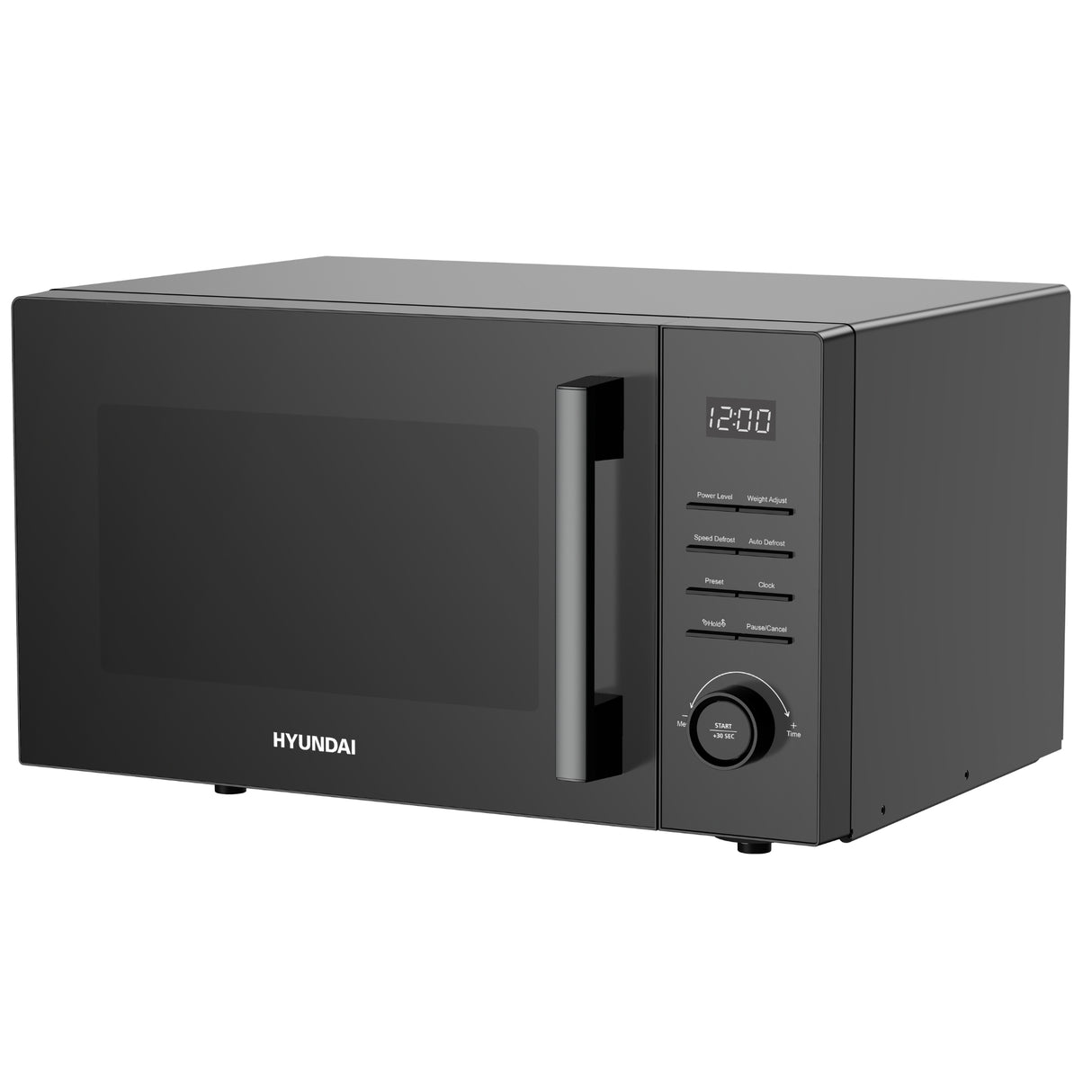 Hyundai 900W 23L Black Digital Microwave, Mirror-Effect Glass Door, Stainless Steel Interior | HYMW90023DB