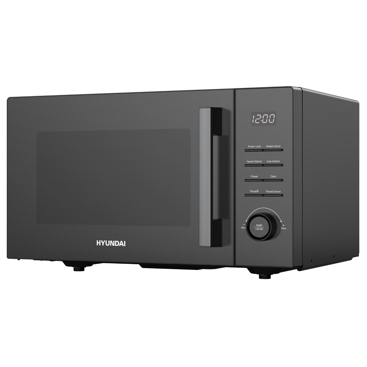 Hyundai 900W 23L Black Digital Microwave, Mirror-Effect Glass Door, Stainless Steel Interior | HYMW90023DB