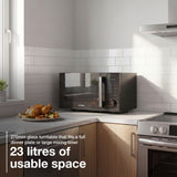 Hyundai 900W 23L Black Digital Microwave, Mirror-Effect Glass Door, Stainless Steel Interior | HYMW90023DB