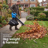 Hyundai 3000W Electric Leaf Blower & Vacuum, 3-in-1, 34L Collection Bag | HYBV3000E3