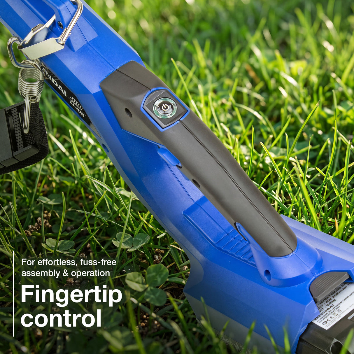 Hyundai 40v Cordless Grass Trimmer 2.5Ah Li-ion Battery and Charger 33cm Cutting Width | HYTR40LI