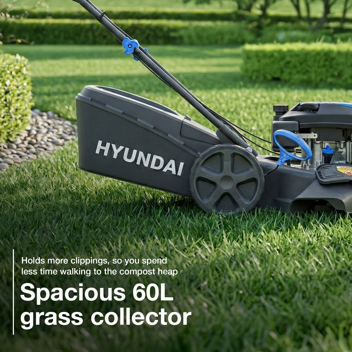 Hyundai 18" / 46cm Self-Propelled Petrol Lawnmower, Electric Start, 139cc | HYM18150SPEX