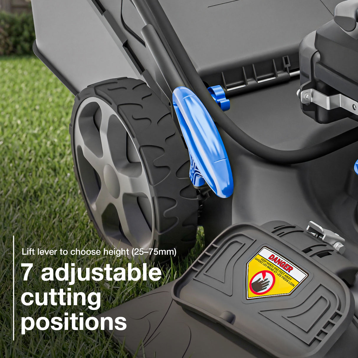 Hyundai 18" / 46cm Self-Propelled Petrol Lawnmower, Electric Start, 139cc | HYM18150SPEX