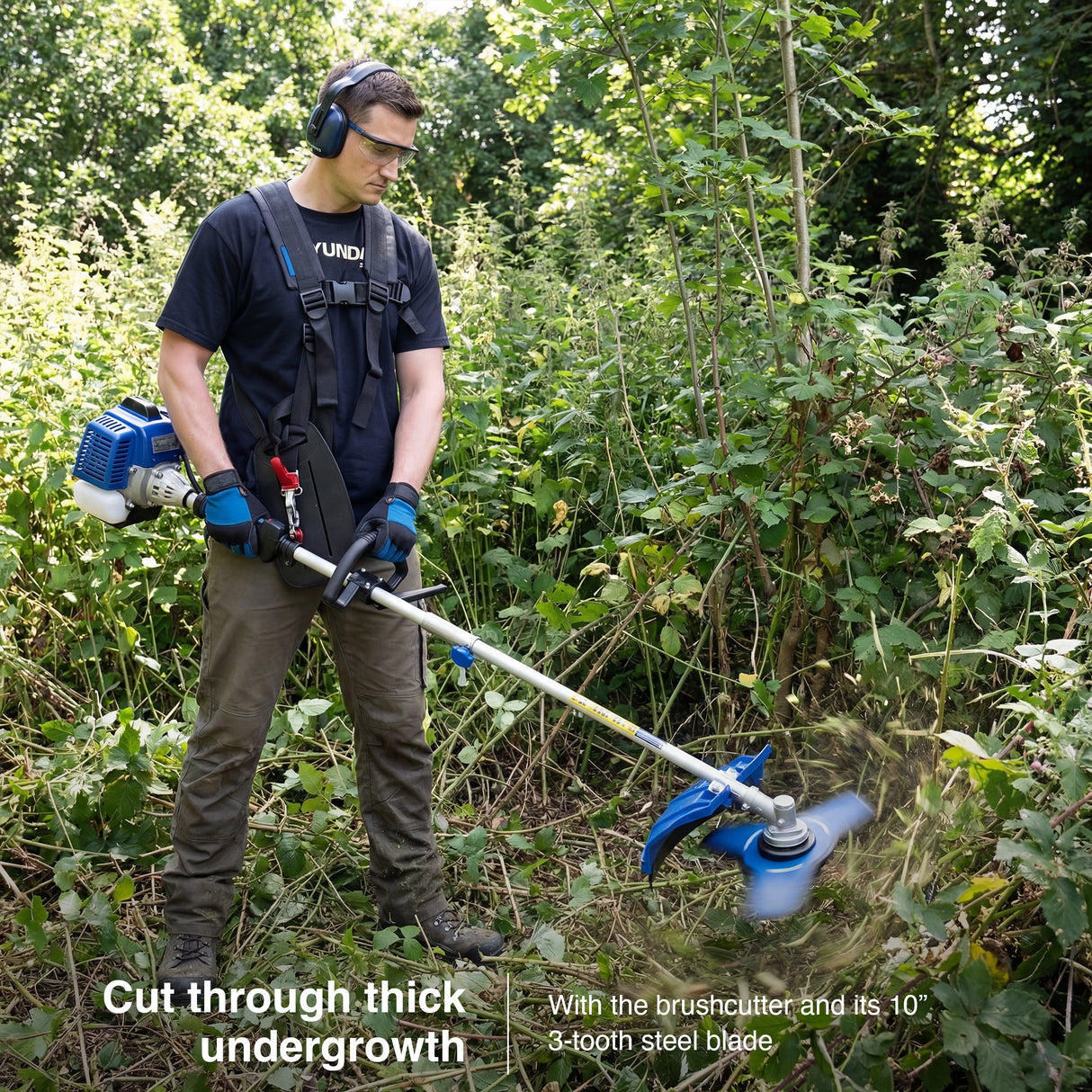 Hyundai 56cc Petrol Multi Tool, 5-in-1, Grass Trimmer, Brushcutter, Hedge Trimmer, Pole Saw | HYMT5600X