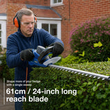 Hyundai 680W Corded Electric Hedge Trimmer, 24" / 61cm | HYHT680E