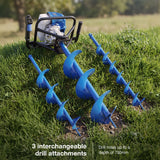 Hyundai 52cc Petrol Earth Auger, Post Hole Borer and Ground Drill - 100, 150 & 200mm | HYEA5200X