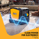 JCB, 7.6kW/3.8kW Dual-Voltage Inverter Generator, Remote Start | JCB-IG8500DVE