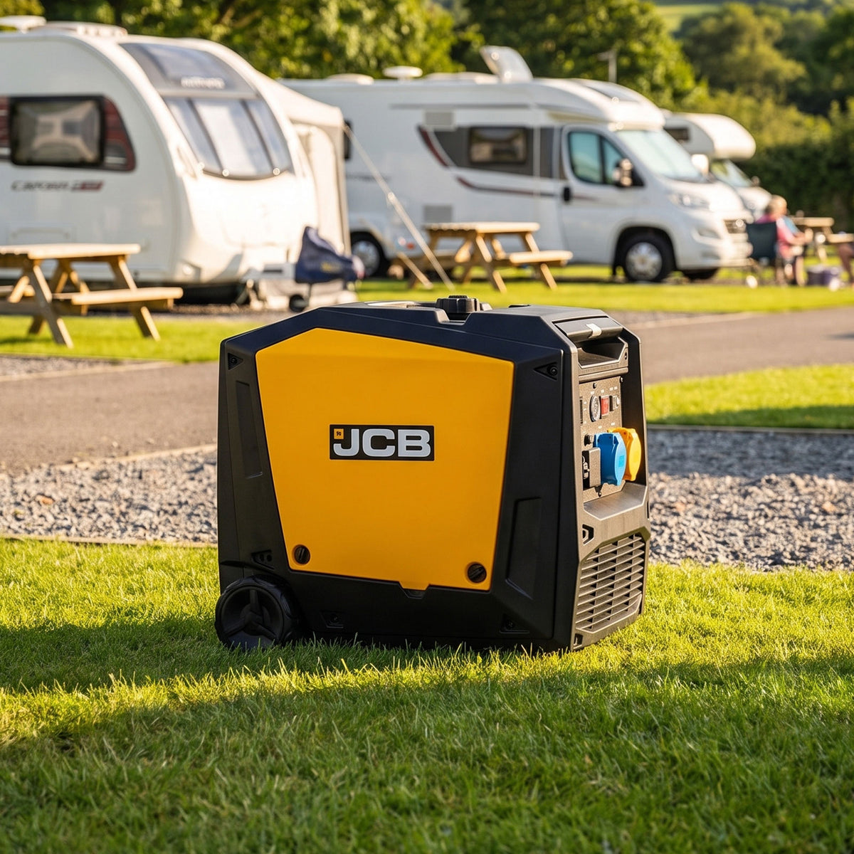 JCB, 7.6kW/3.8kW Dual-Voltage Inverter Generator, Remote Start | JCB-IG8500DVE
