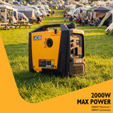 JCB 2000W, 2kW Inverter Generator, Pure Sine Wave, Quiet & Lightweight | JCB-IG2000