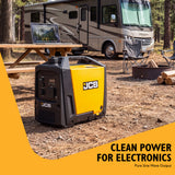 JCB 2000W, 2kW Inverter Generator, Pure Sine Wave, Quiet & Lightweight | JCB-IG2000