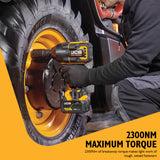 JCB Pro 2,300Nm, 1" Drive, 18V Impact Wrench, Brushless, 2,100Nm Fastening Torque | JCB-18PIW-2300
