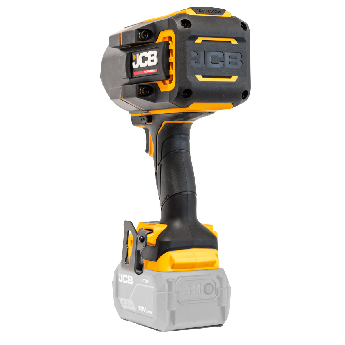 JCB Pro 2,300Nm, 1" Drive, 18V Impact Wrench, Brushless, 2,100Nm Fastening Torque | JCB-18PIW-2300