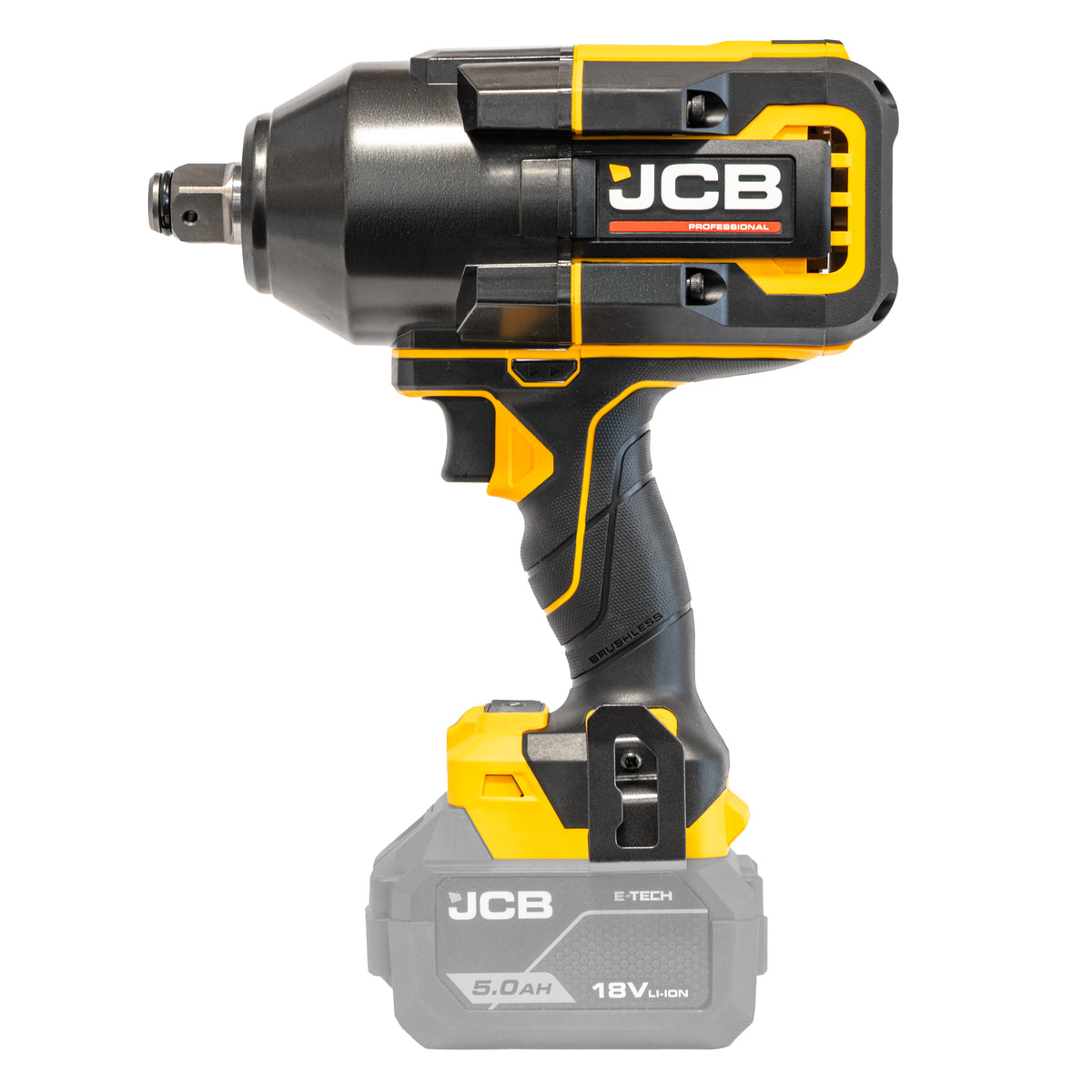 JCB Pro 2,000Nm 3/4" Impact Wrench, Brushless, 1,800Nm Fastening Torque | JCB-18PIW-2000