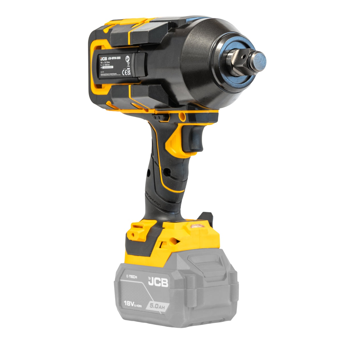 JCB Pro 2,000Nm 3/4" Impact Wrench, Brushless, 1,800Nm Fastening Torque | JCB-18PIW-2000