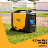 JCB, 4.2kW Inverter Generator, Electric Start, Wheels | JCB-IG4200E
