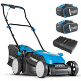 Hyundai 38cm / 15" 40V (2x20V) 3-in-1 Brushless Cordless Lawnmower,  36L Bag | HY40CLM38