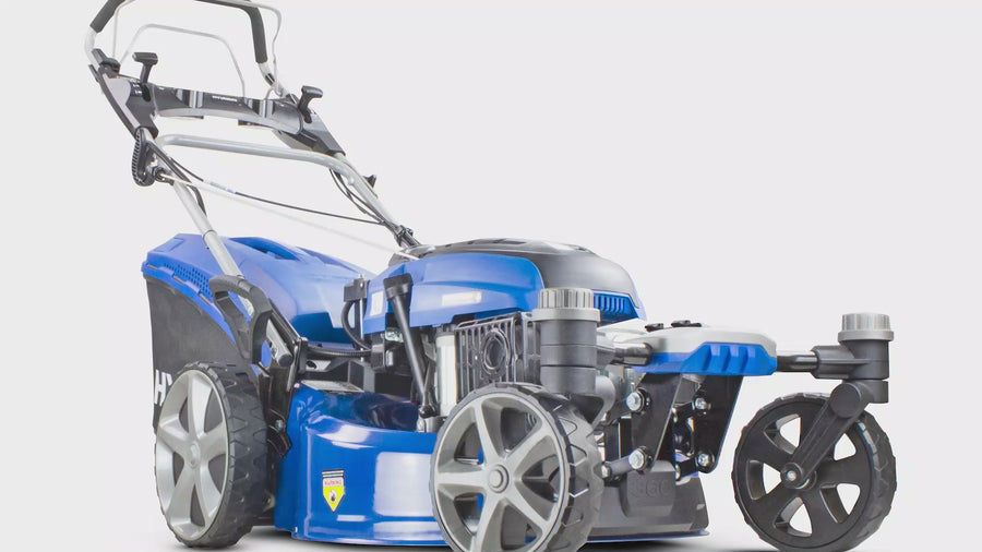 Hyundai 20" / 51cm 196cc 3-in-1 Self-Propelled Lawnmower, Easy Turn, Electric Start, 70L Collector, Rear Discharge & Mulching | HYM510SPEZ — video
