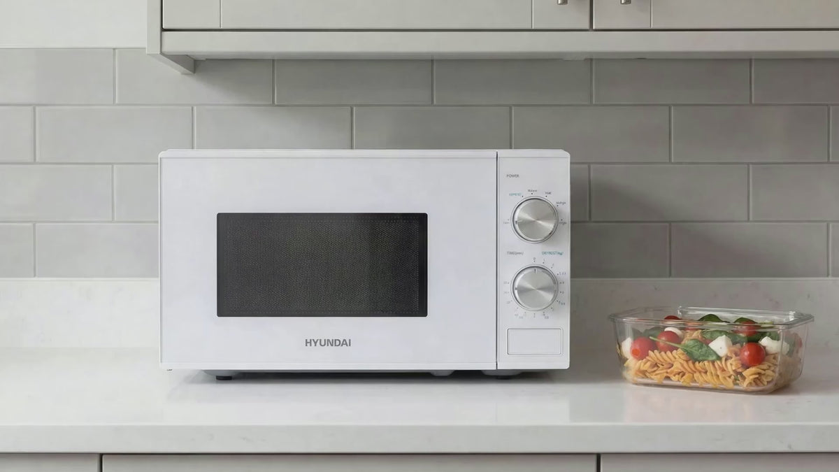 HYUNDAI 800W 20L Solo Microwave, Dial Control, Stainless Steel Interior | HYMW80020MW