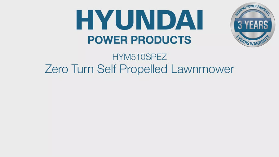 Hyundai 20" / 51cm 196cc 3-in-1 Self-Propelled Lawnmower, Easy Turn, Electric Start, 70L Collector, Rear Discharge & Mulching | HYM510SPEZ — video