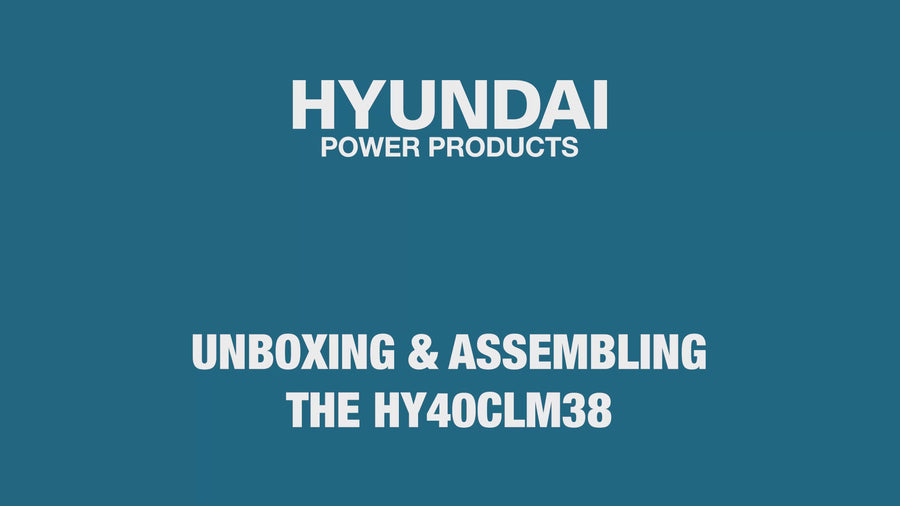Hyundai 38cm / 15" 40V (2x20V) 3-in-1 Brushless Cordless Lawnmower,  36L Bag | HY40CLM38 — video